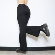 Y2K Low Rise Pinstripe Flares (M)