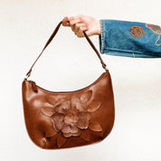 Faux Leather Flower Purse