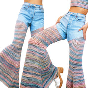 Reworked Cotton Candy Crochet Levi’s