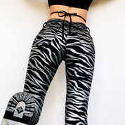 Black & Silver Zebra Stripe Flares