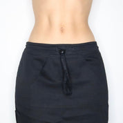 90s Black Cargo Maxi Skirt (S/M)