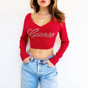 Guess Cropped Knit Top