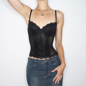 Black Mesh Bustier (Small)