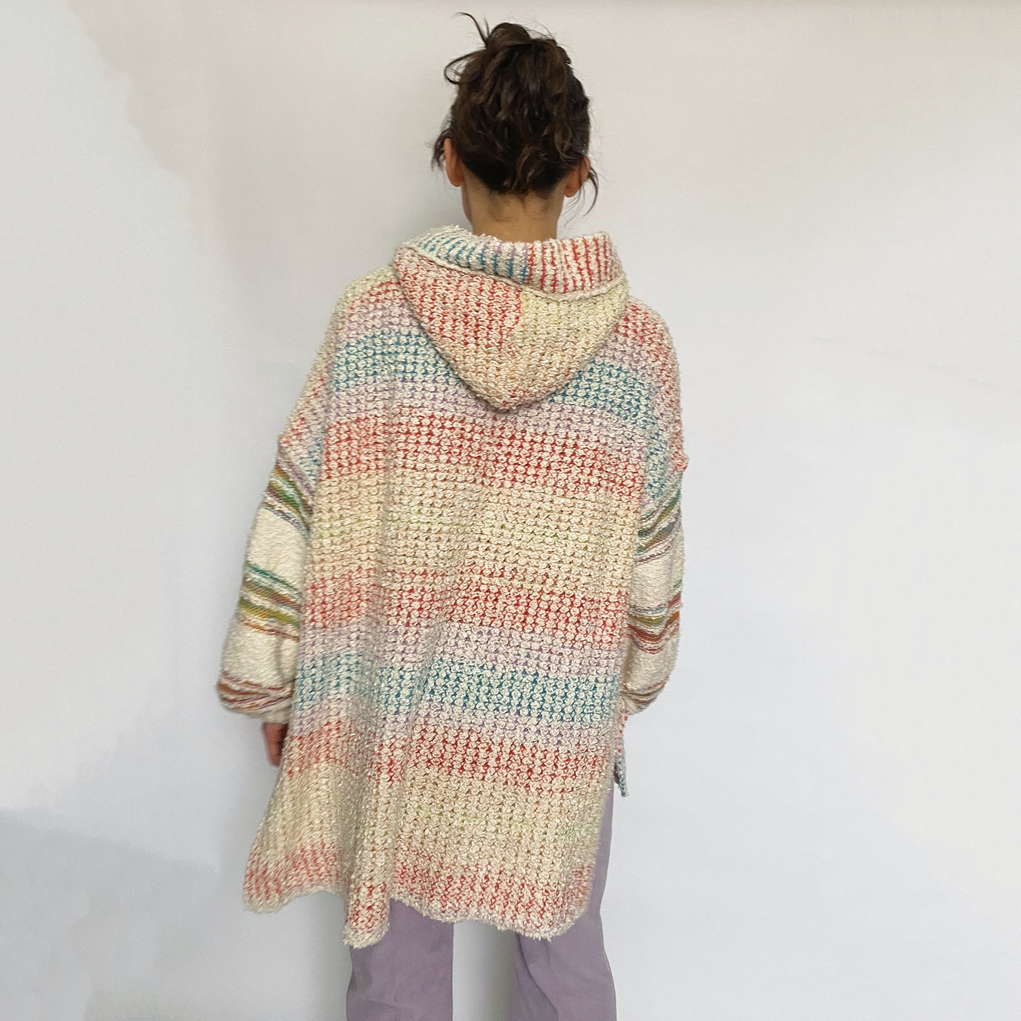 oversized hooded sweater - small