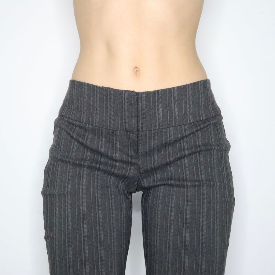 90s Gray Pinstripe Trousers (S/M)