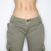 Baggy Khaki Cargo Pants (Medium)