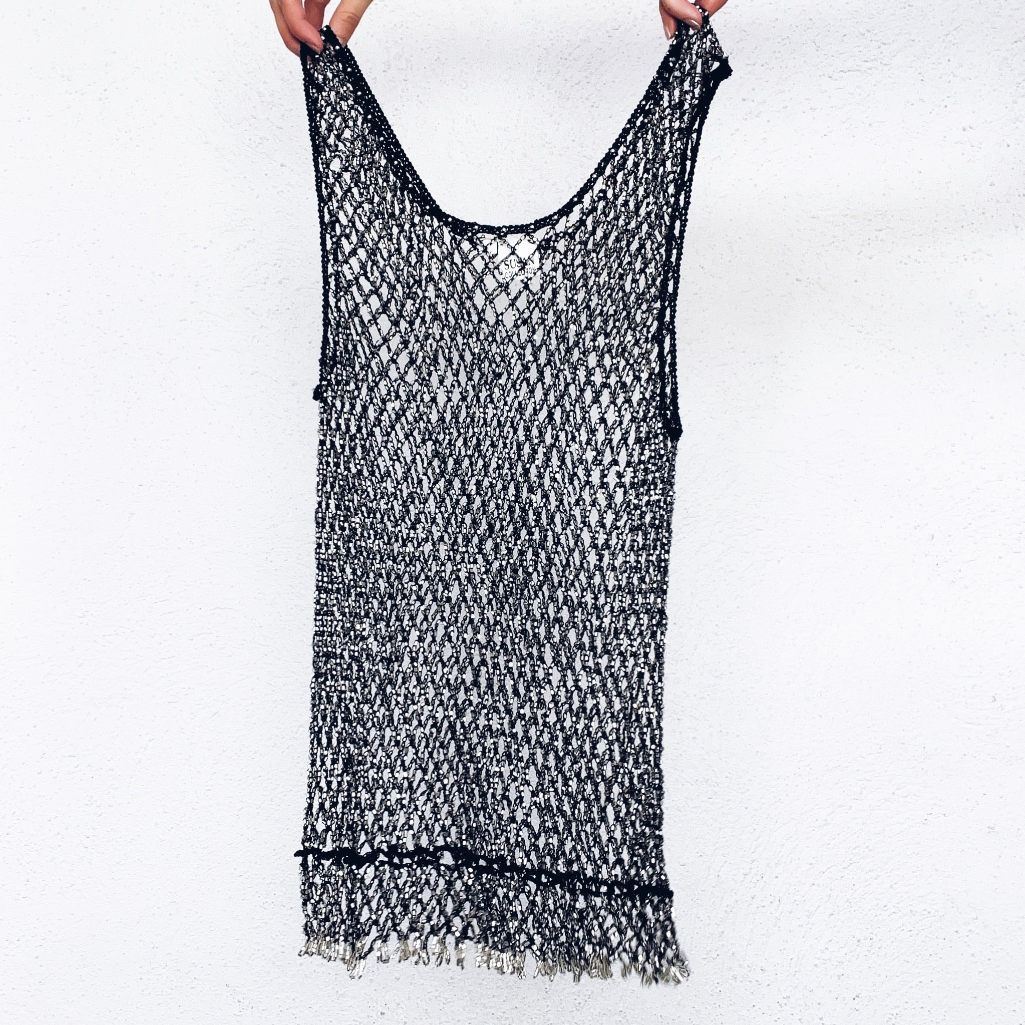 Vintage Beaded Crochet Top