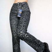 Black & Silver Leopard Pants