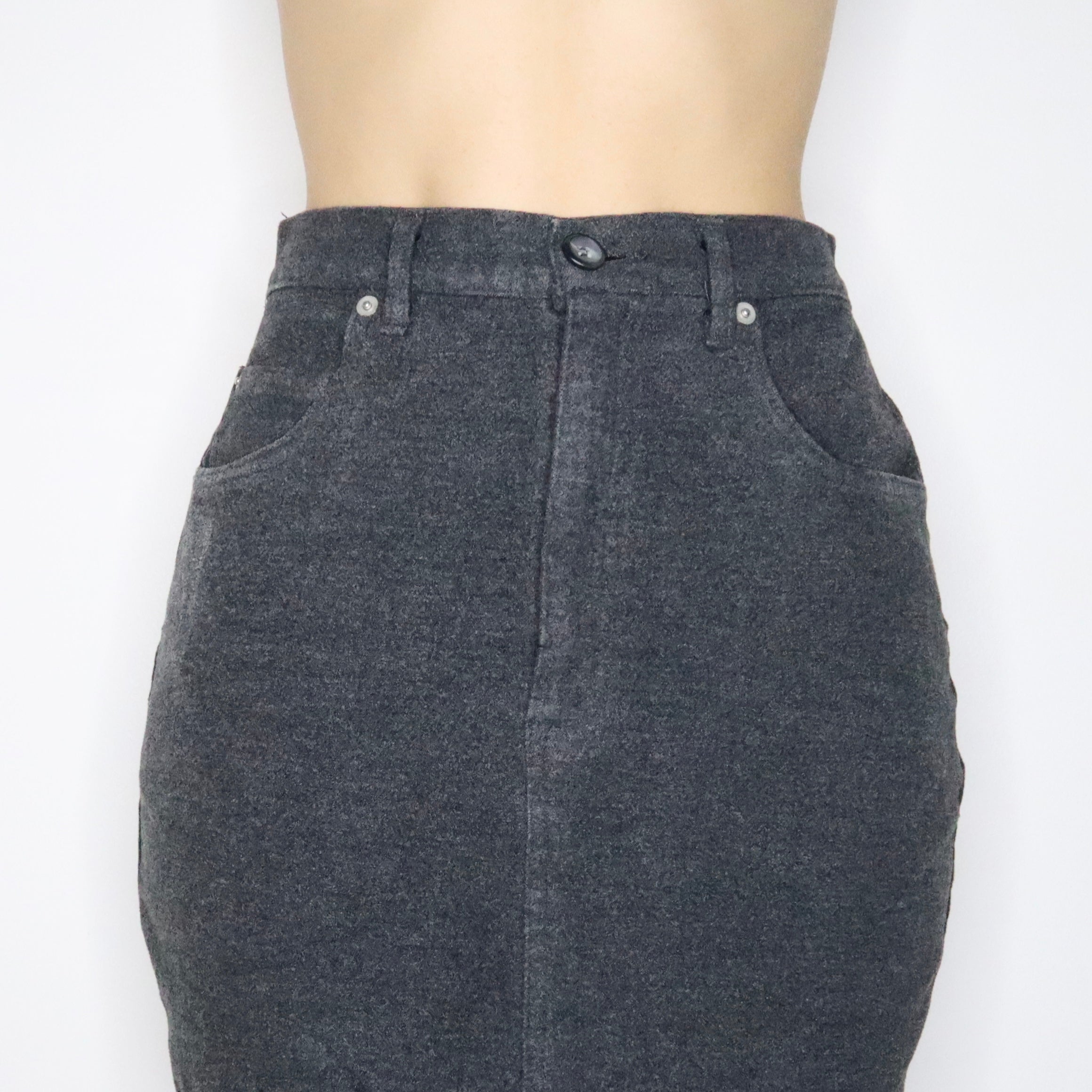 90s Gray Maxi Skirt (S/M)