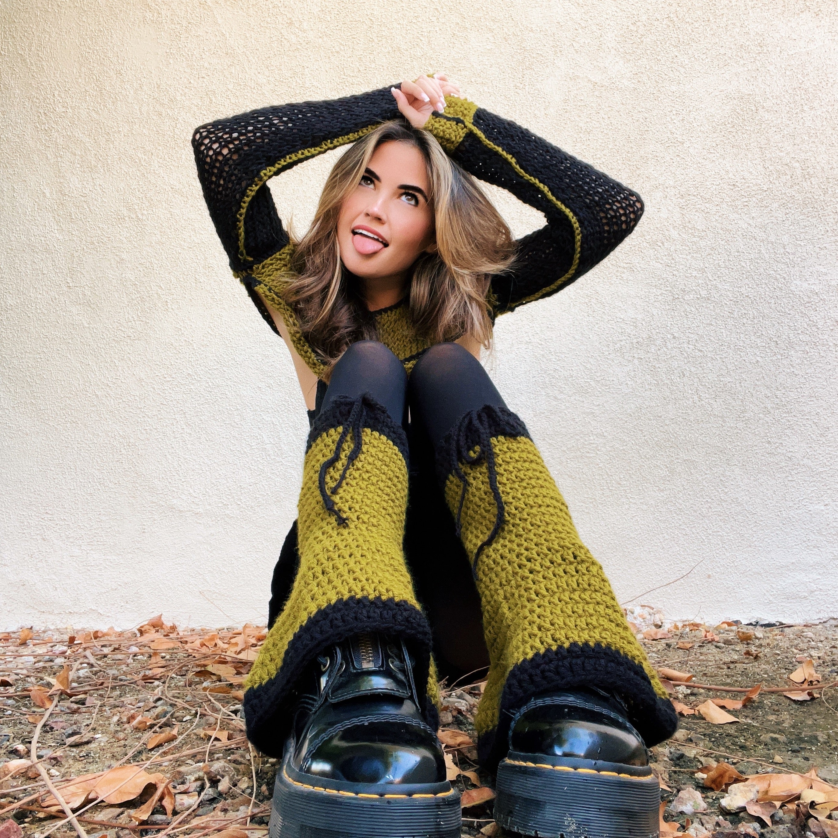 Handmade Shrug Top & Boot Cover Set