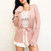 Early 2000s Pink Knit Cardigan
