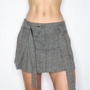 Gray Tweed Mini Skirt (S)
