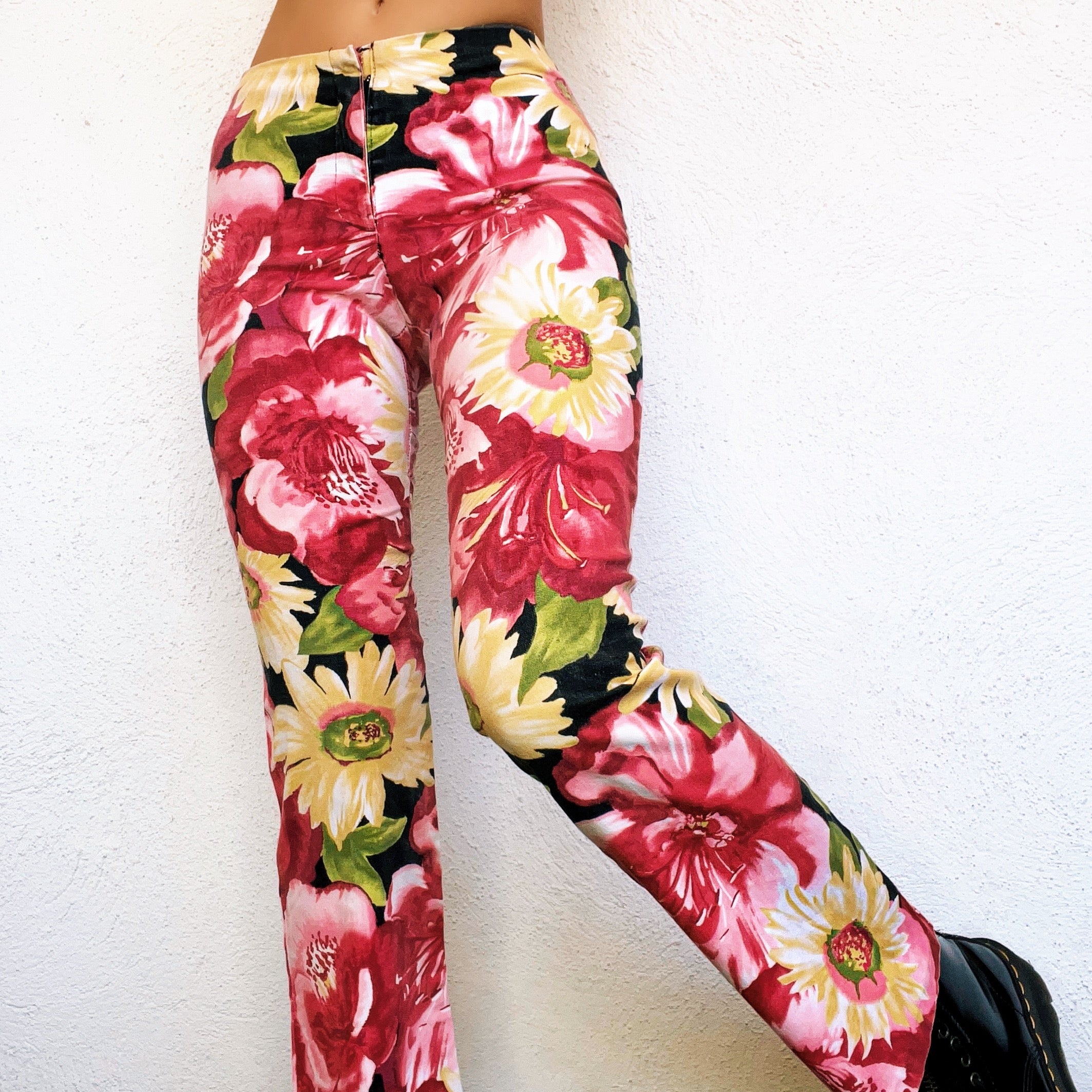 90s Funky Floral Pants