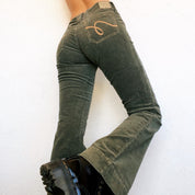 Army Green Corduroy Flares