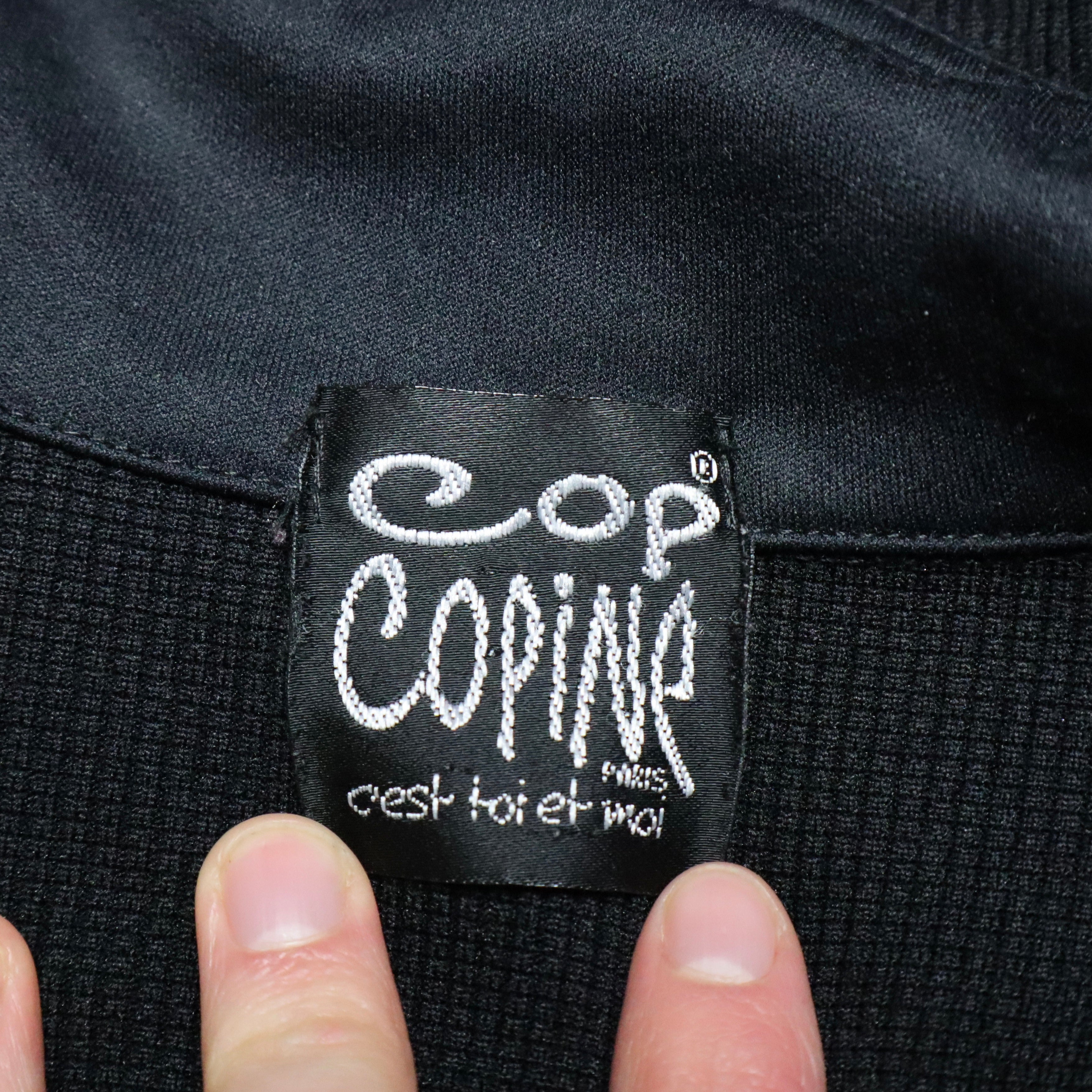90s COP COPINE Black Zip Up Top (S/M)