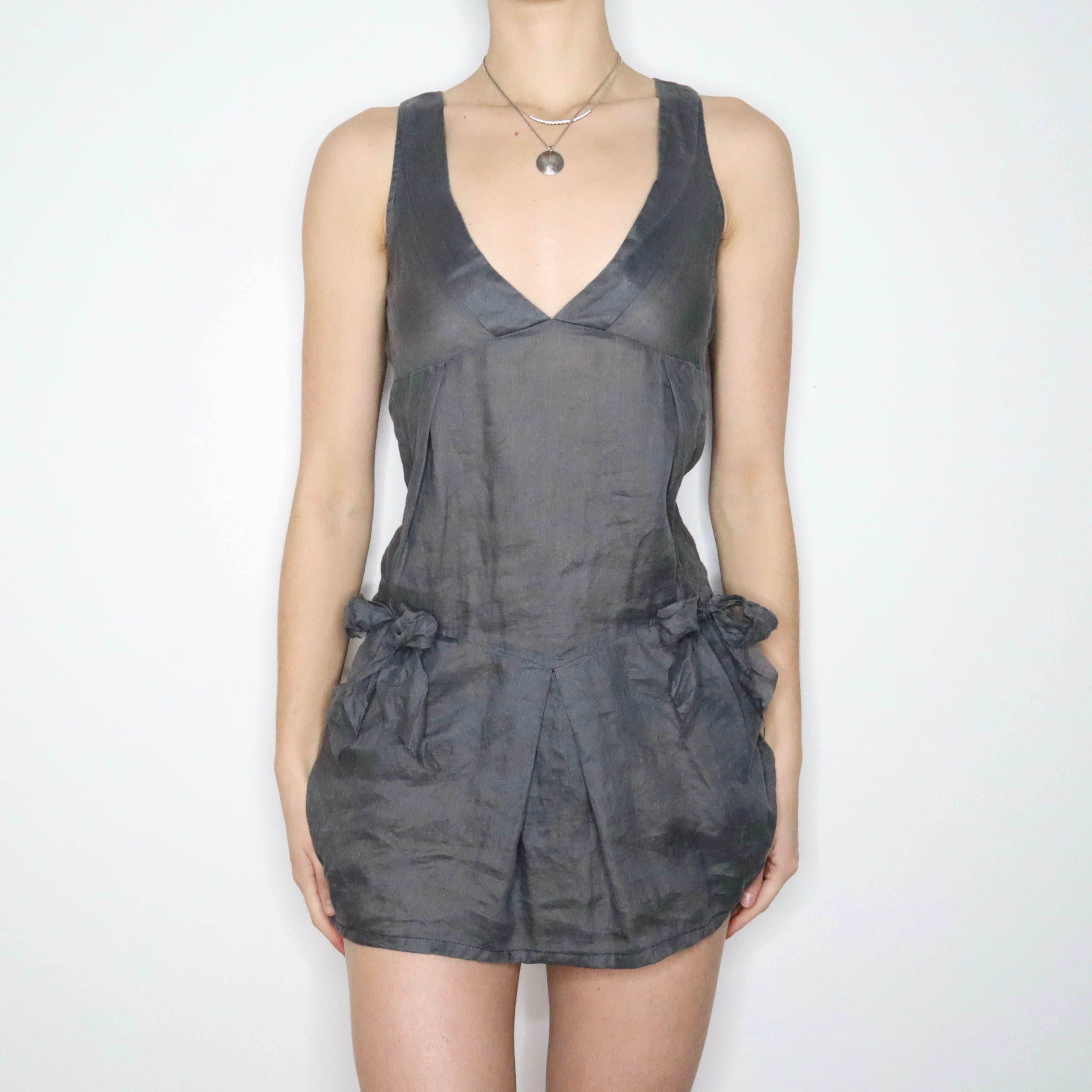 Y2K IKKS Gray Mini Dress (M)