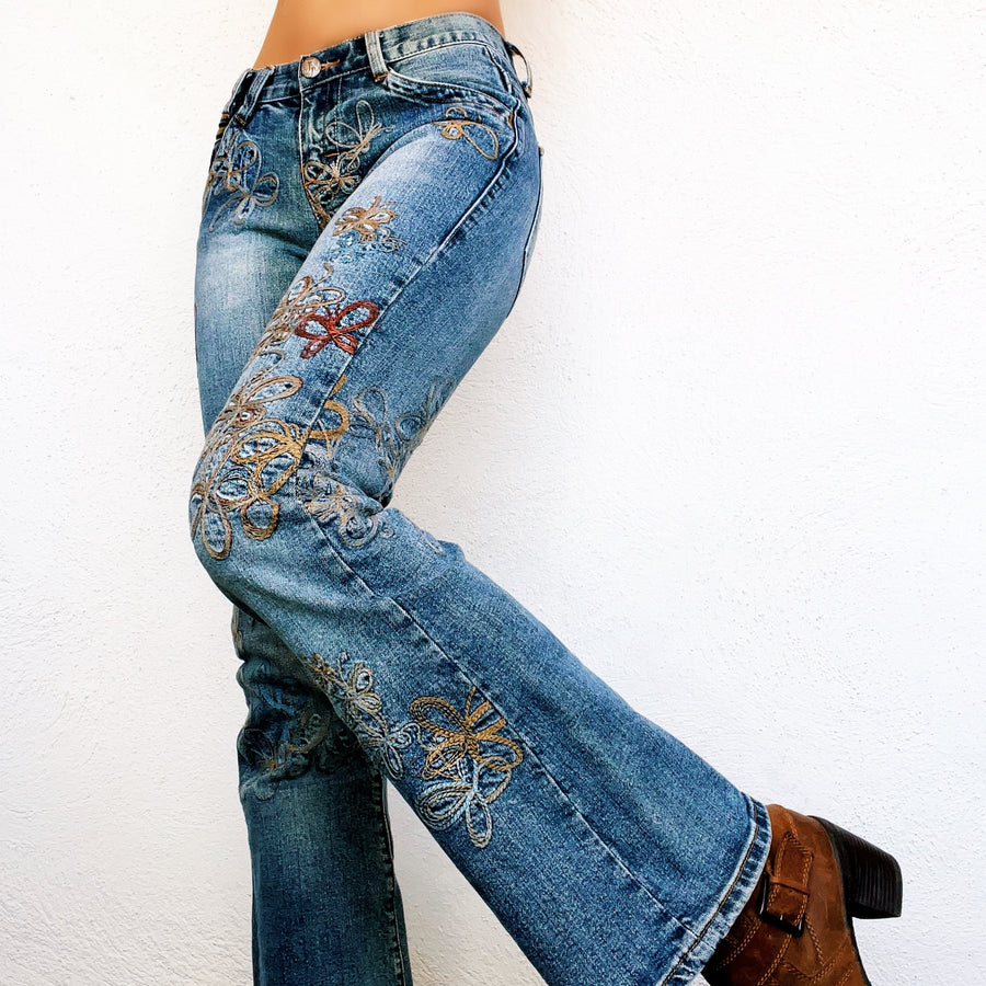 Early 2000s Butterfly Flare Jeans