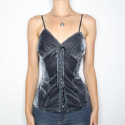 Velvet Lace Up Camisole (Medium)