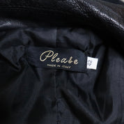 Italian Black Leather Blazer (Small)
