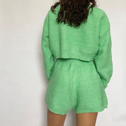 two piece knit lounge set - medium