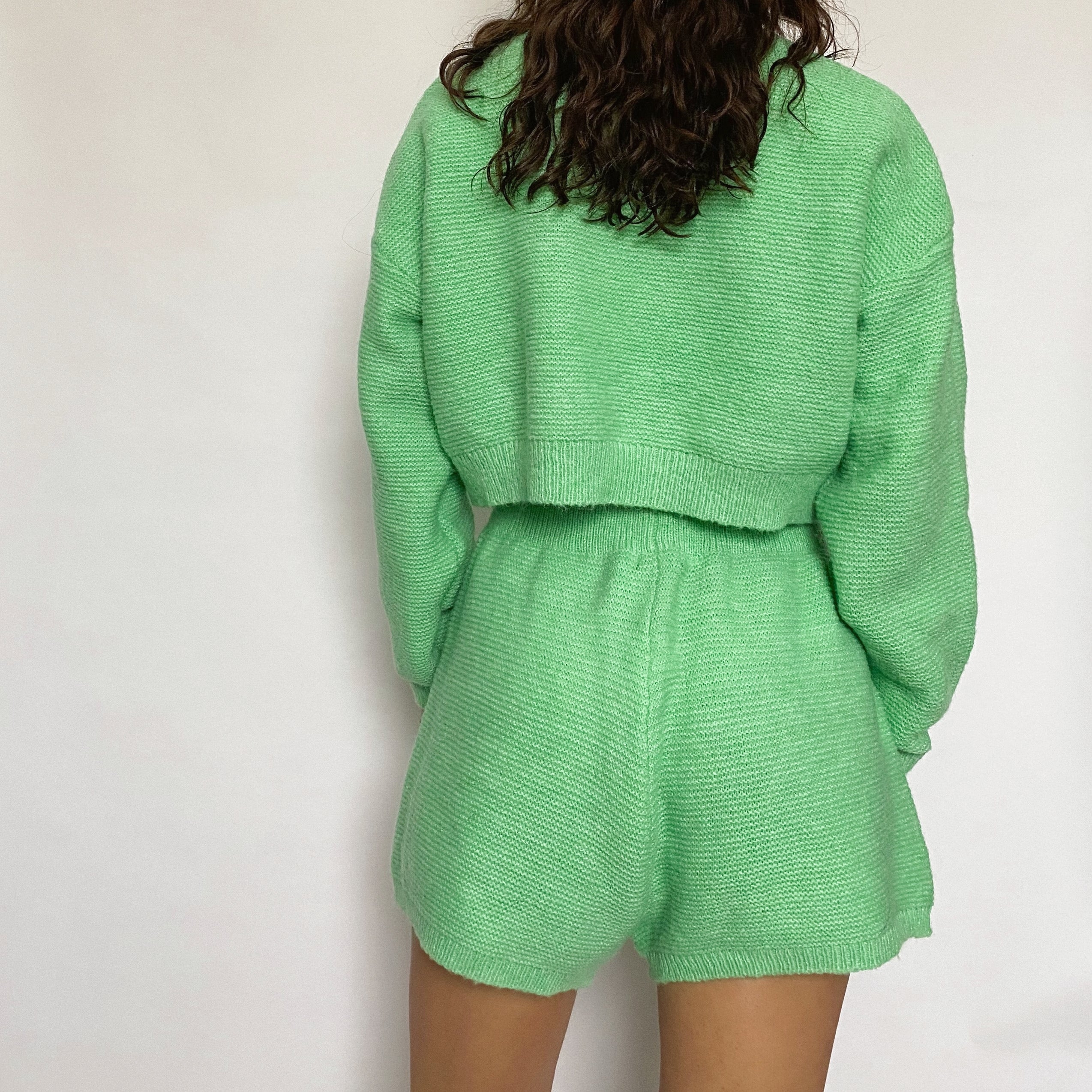 two piece knit lounge set - medium