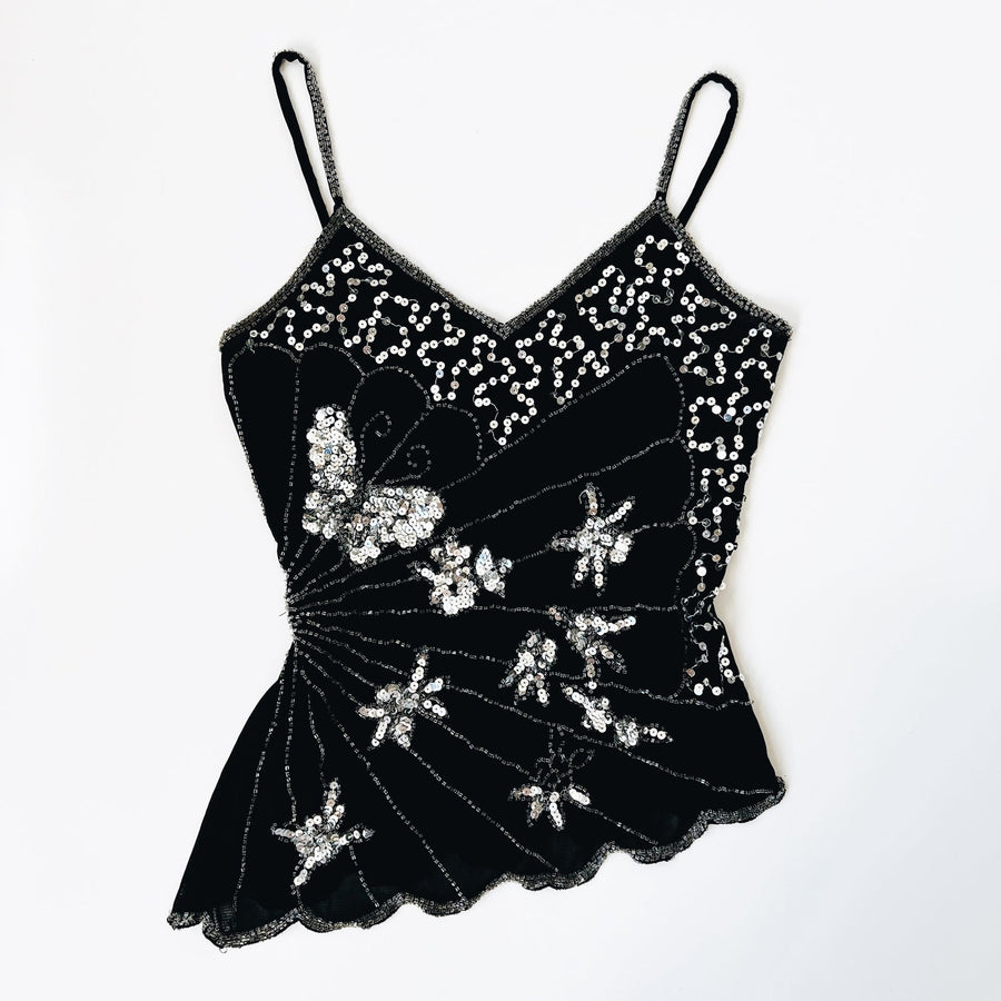 Vintage Sequin Butterfly Tank