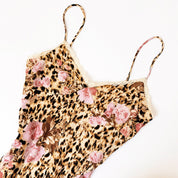 Early 2000s Floral Leopard Dress