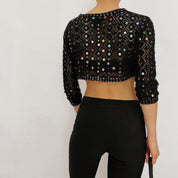y2k sequin shrug - medium