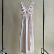 Vintage 50s pink cotton maxi slip (M)