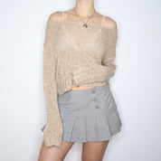 Y2K MAXMARA Slouchy Beige Sweater (L)