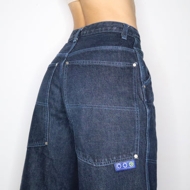 Vintage 90s Baggy Raver Wide Leg Jeans (Medium) — Holy Thrift