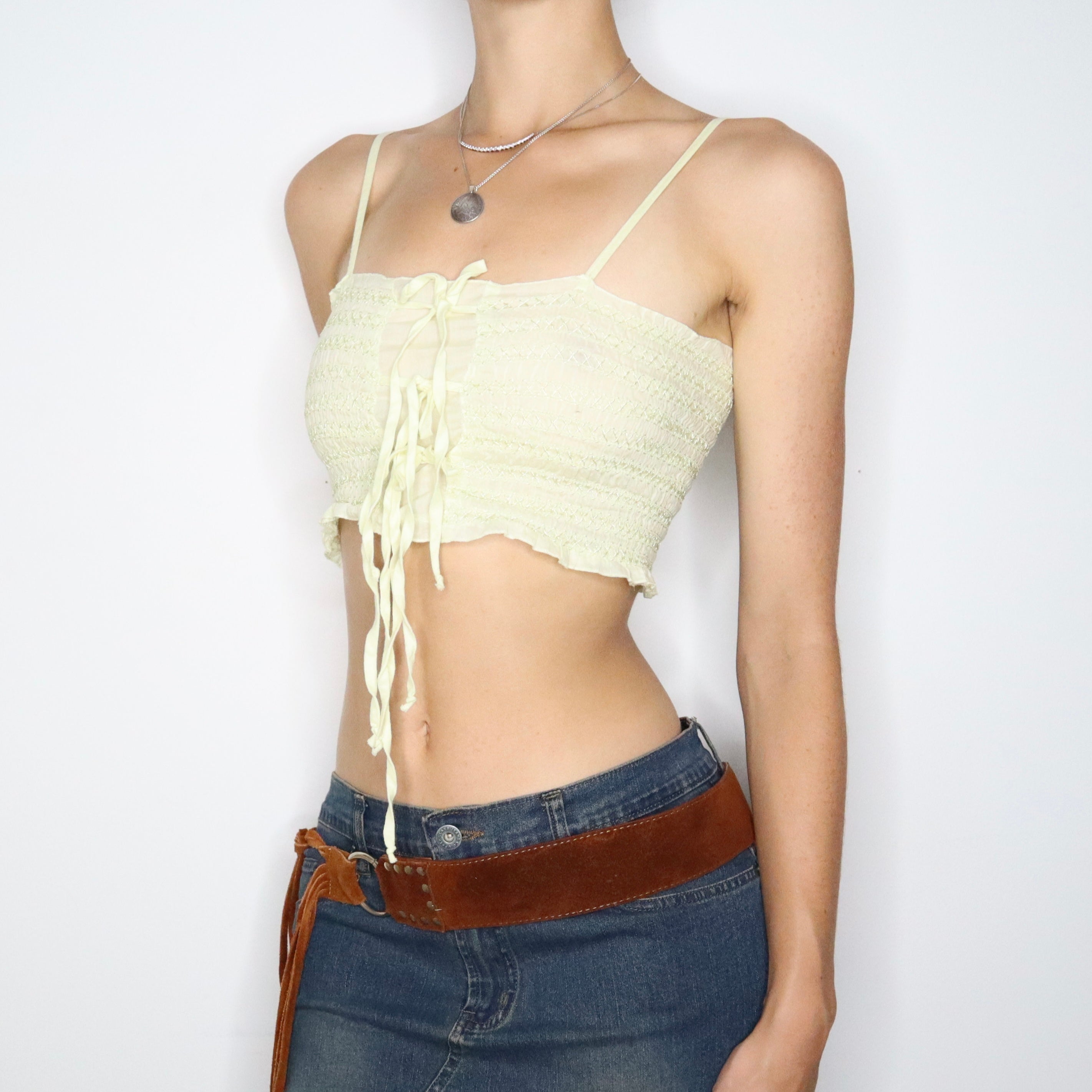 Guess Yellow Crop Top (Small)