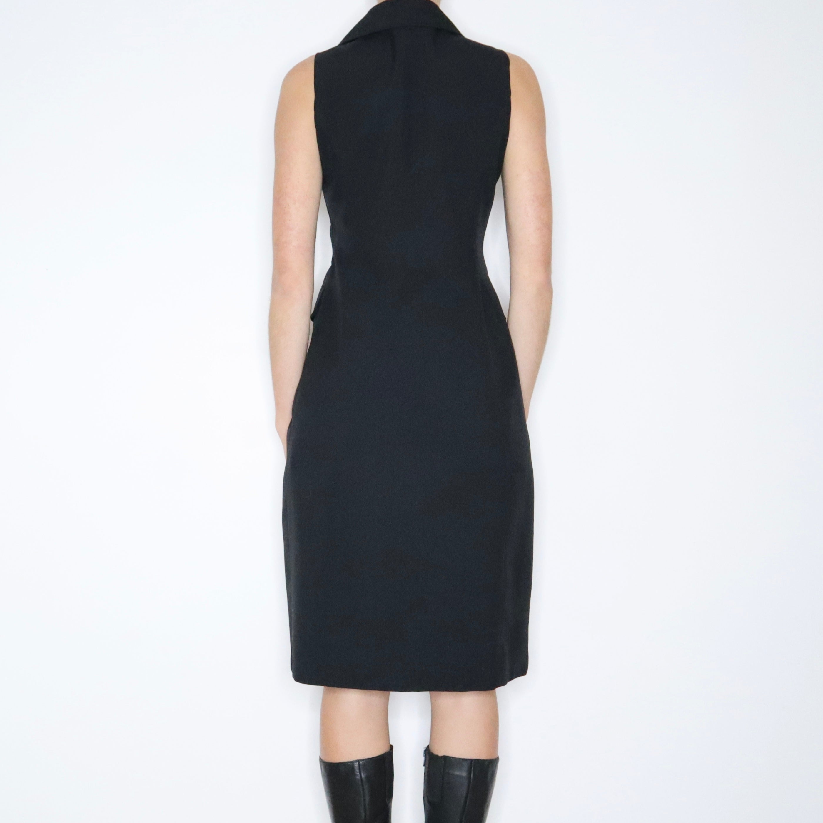 90s Gothic Long Black Vest (M)