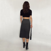 pinstripe zipper skirt - size 4