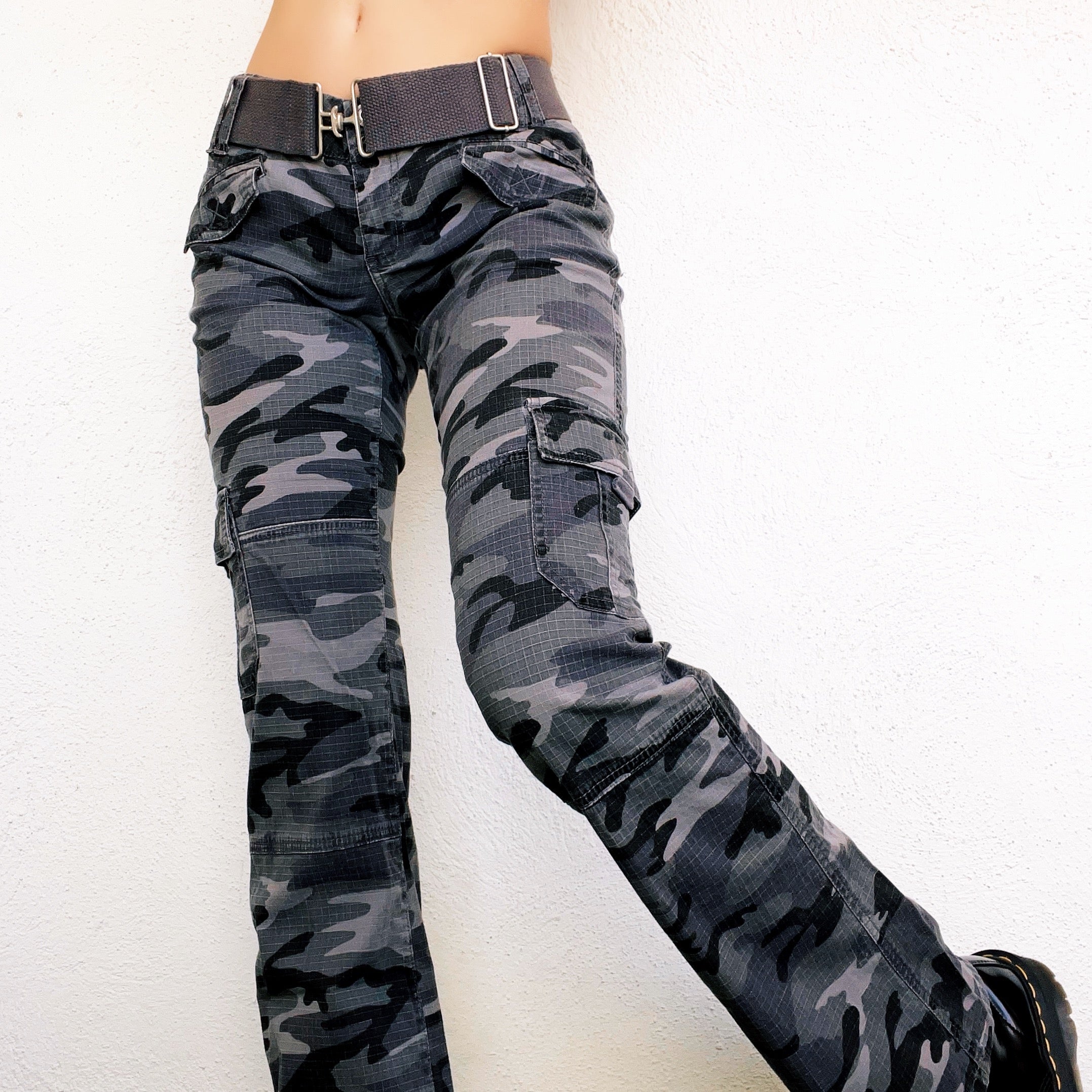 Gray Camo Cargo Pants (S)
