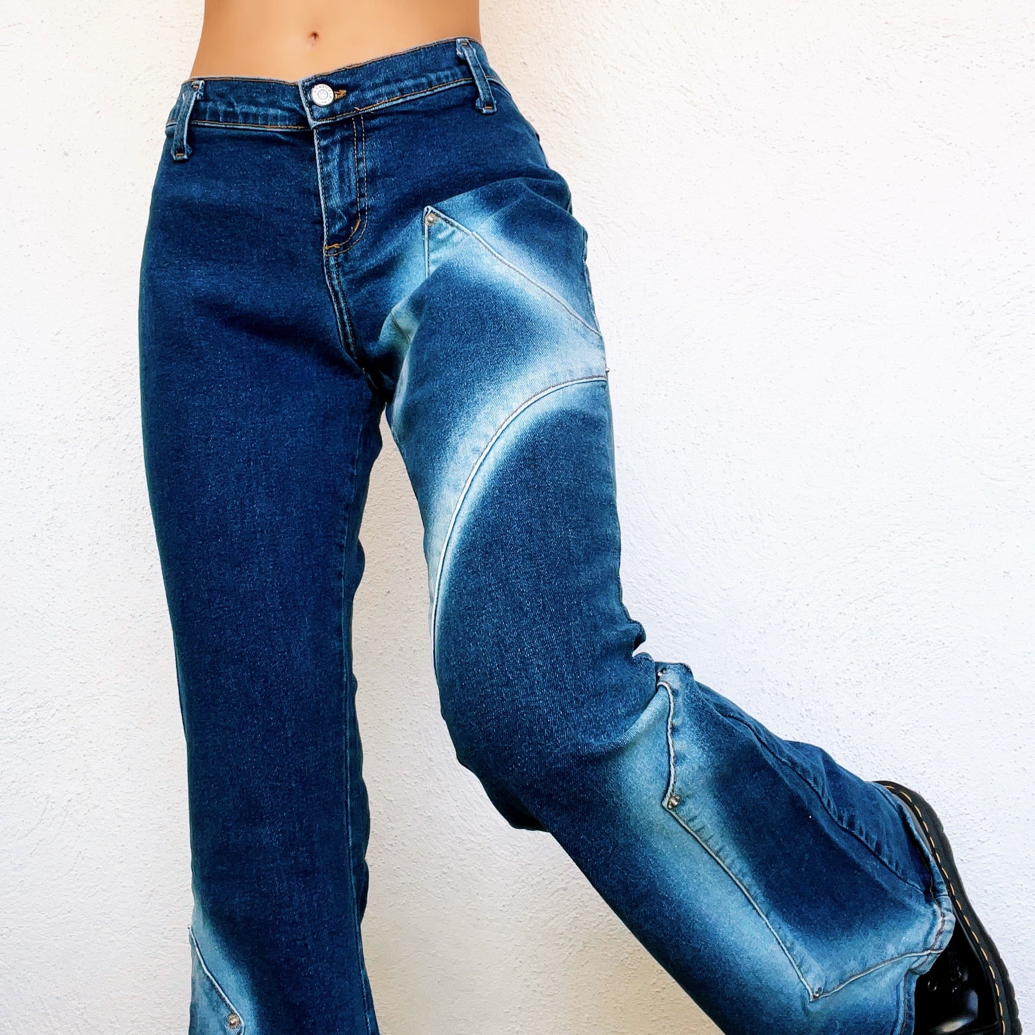 Vintage Bleachy Flare Jeans