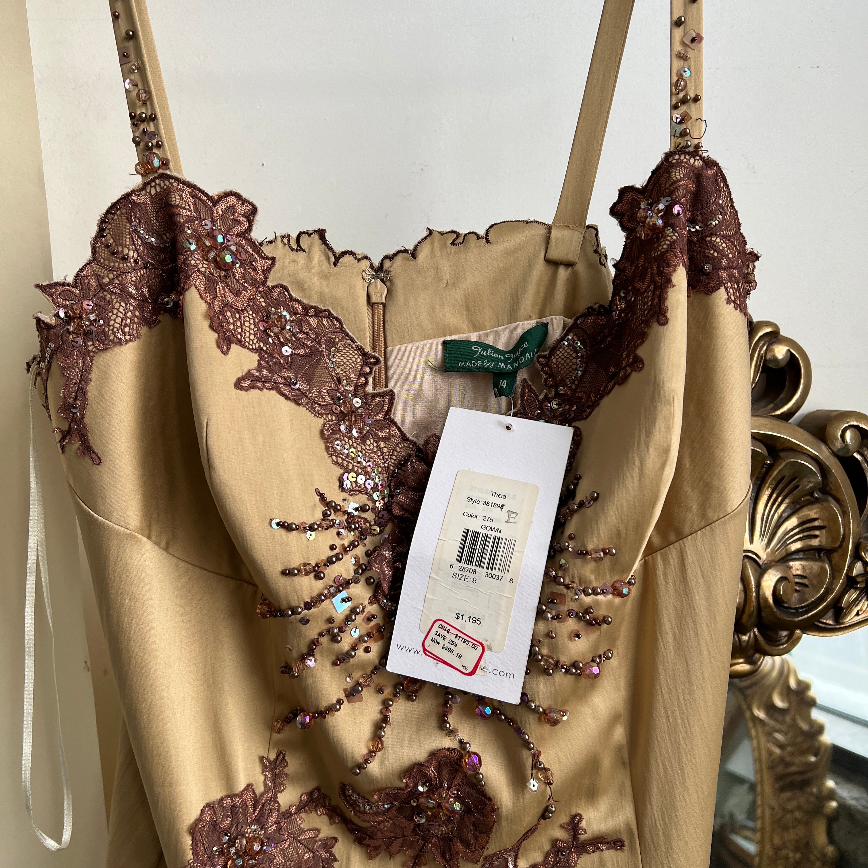 00s designer boho fairy formal dress (XL)