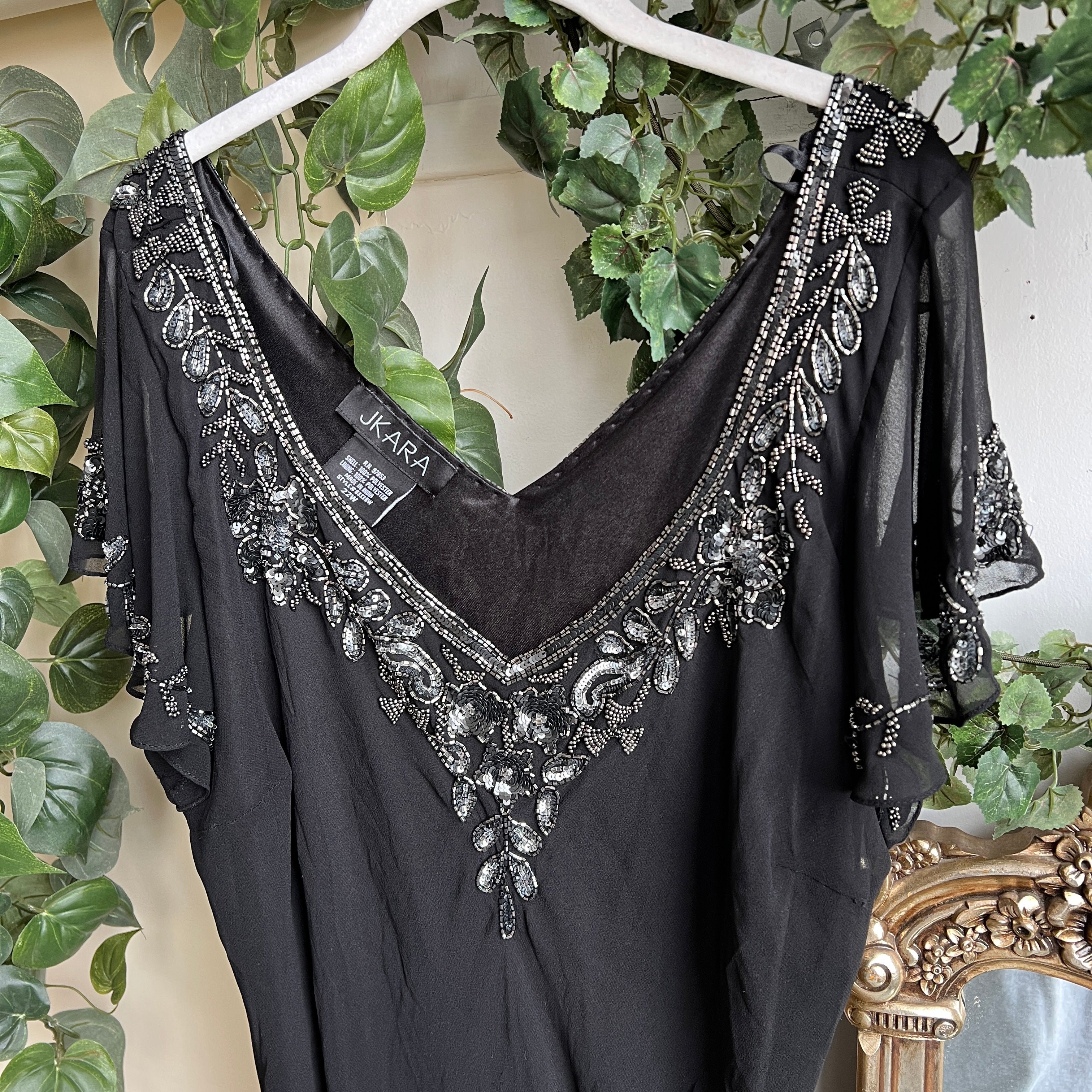 Black beaded fairy dress (XXL)