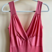 Hand dyed blush pink vintage maxi slip - s/m