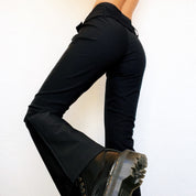 Black Cache Buckle Pants