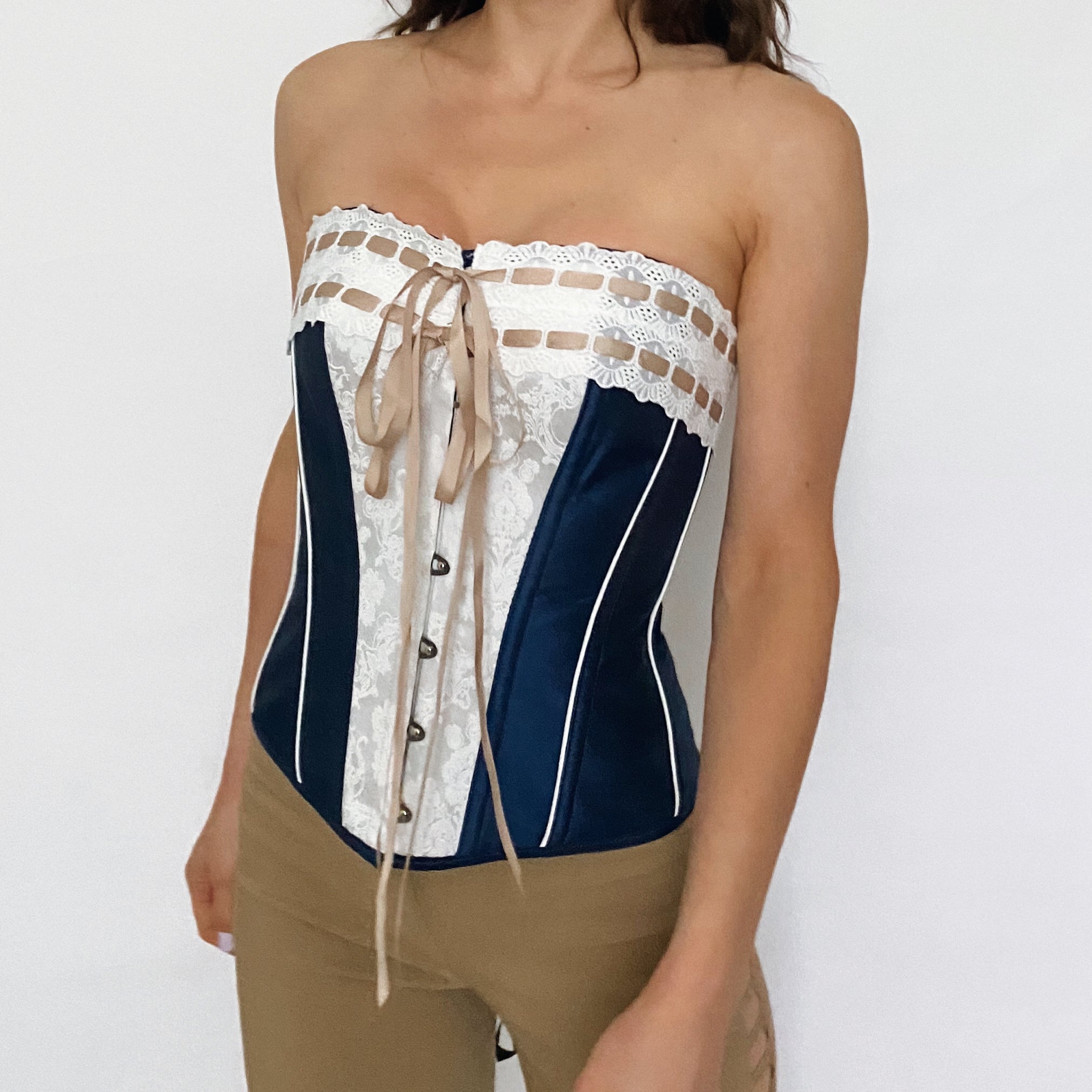 Satin and Lace Prairie Cottage Corset