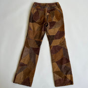 Vintage 90s suede patchwork pants - M