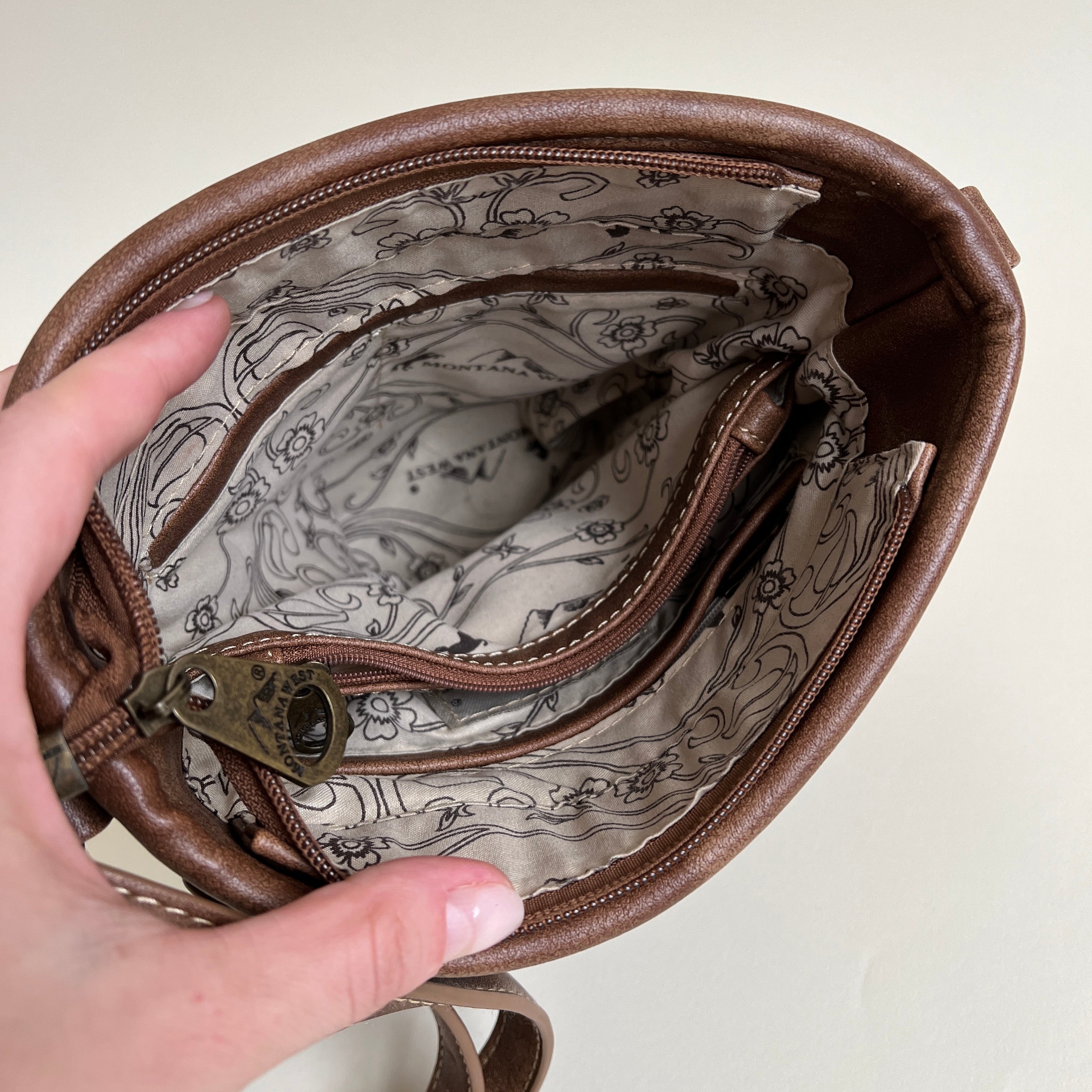 Faux leather boho western purse