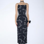 90s Black Maxi Dress (XS)