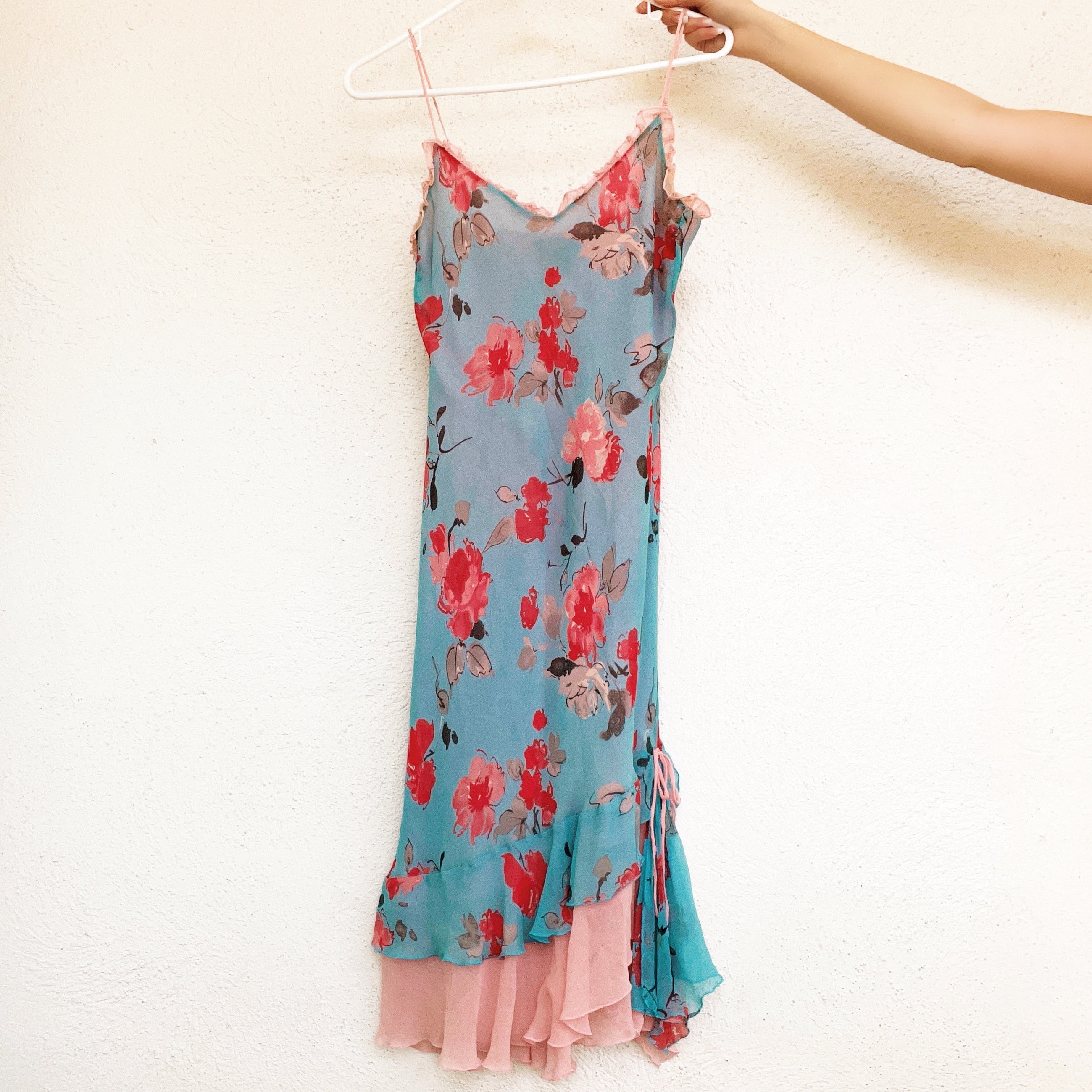 Silk Floral Midi Dress