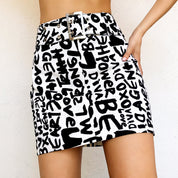 90s Graffiti Mini Skirt