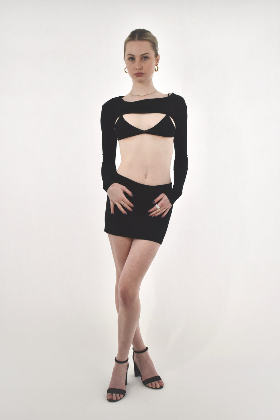 Bralette Bolero + Miniskirt Set