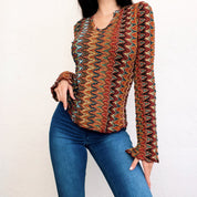 Vintage Trippy Knit Top