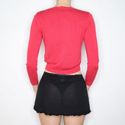 90s VERSACE Red Cardigan (XS)