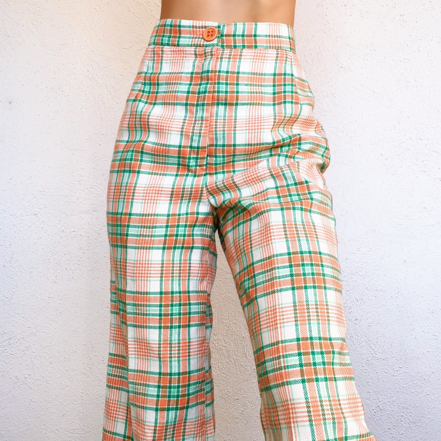 Vintage High Waisted Plaid Slacks